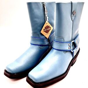 Harley Davidson women’s blue Korsen harness motorcycle boots